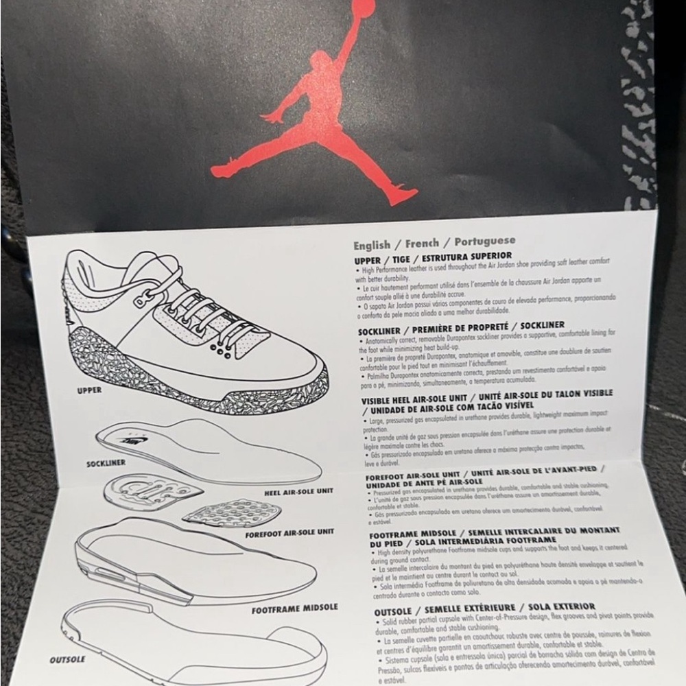 Retro Air Jordan 3 Fire Red - Picture 8 of 9